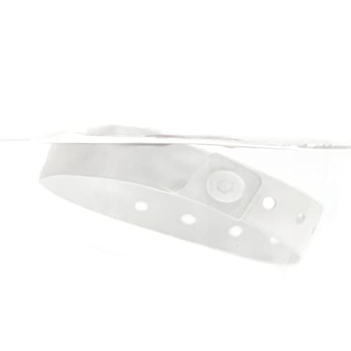 Plastic Party White Wristband 100 Pack, Vinyl Wristband for Event - color: White