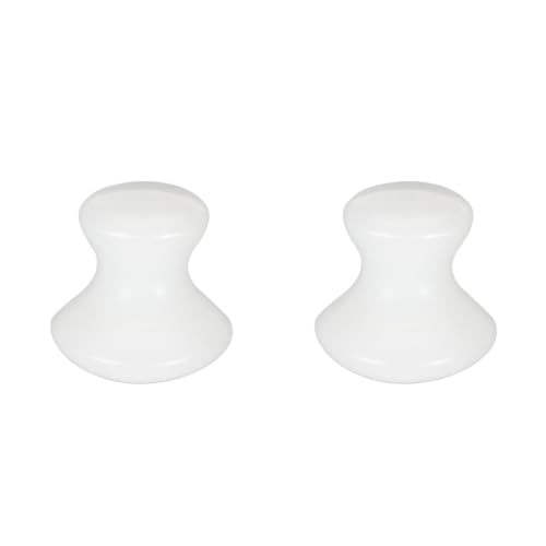 Uonlytech 2Pcs Gua Sha Facial Tools, White Jade Quartz Massage Gua Sha Rollers Stones Scraping Massage Tool for Women Home Spa