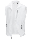 Outdoor Ventures Men's Running Golf Vest Outerwear Lightweight Windproof - color: White, size: 3X-Large