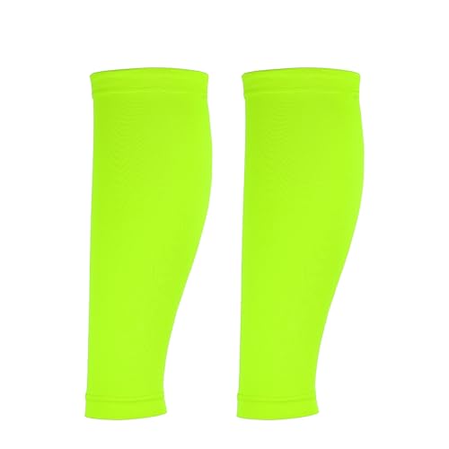 Sun Protection Leg Sleeves, Sports Compression Leg Cooling Ice Silk Sleeves with Anti-slip Silicone Strips - color: Green