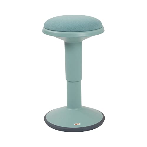 ECR4Kids Sitwell Wobble Stool with Cushion, Adjustable Height, Active Seating, Seafoam - color: Seafoam