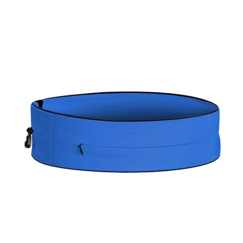 AnsrJ Slim Running Belt,Pockets with Zippers,Waist Pack for Phone Holder. - color: Blue, size: Small