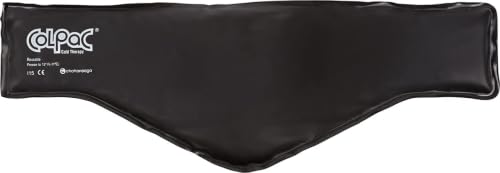 Chattanooga ColPac - Reusable Gel Ice Pack - Black Vinyl - Neck Contour - 21 inches - Cold Therapy - Knee, Arm, Elbow, Shoulder, Back - Aches, Swelling, Bruises, Sprains, Inflammation (Pack of 5) - size: 21 Inch (Pack of 5)