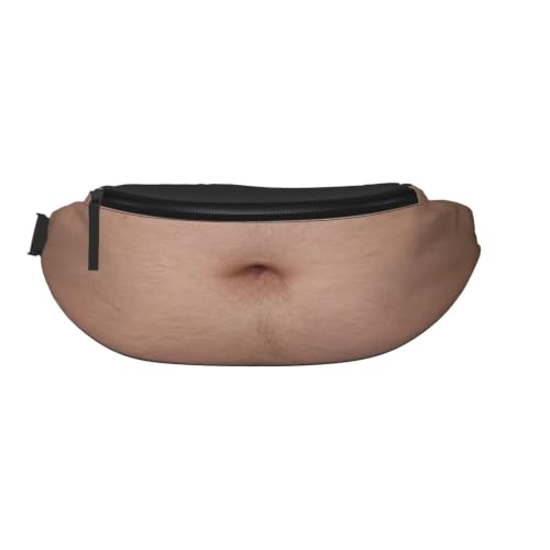 Dujiea Fanny Pack, Dad-Bod Belly Waist Bag With Headphone Hole Belt Bag Adjustable Sling Pocket Fashion Hip Bum Bag For Women Men Kids Outdoors Casual Travelling Hiking Cycling - color: Dad-bod Belly