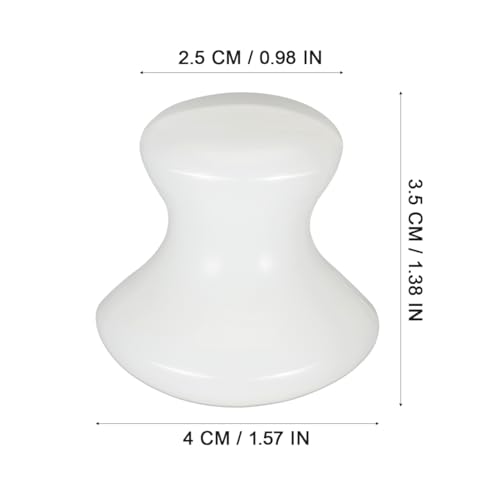 Uonlytech 2Pcs Gua Sha Facial Tools, White Jade Quartz Massage Gua Sha Rollers Stones Scraping Massage Tool for Women Home Spa