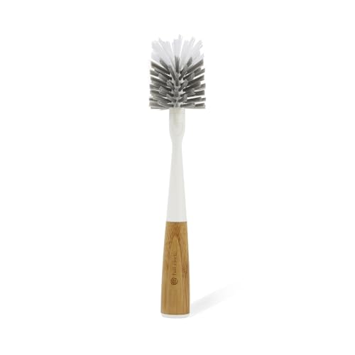 Full Circle Upstanding Bottle Brush, Deep Cleans Water Bottles, White