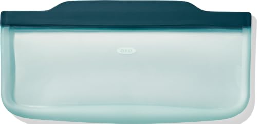 OXO Good Grips Silicone Reusable Bag - Slim Bag (30 oz), Lagoon - color: Lagoon, size: Slim (30 oz)