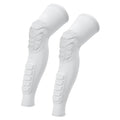 PATIKIL Knee Calf Pads Knee Braces Pad Compression Leg Sleeve Protective Calf Shin Guard for Youth Adults Football Basketball Baseball - color: White, size: Large