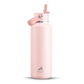 POWCAN 18 oz Water Bottle Insulated: Leakproof, Cold for 24H, CupHodler Friendly, Lid with Straw and Handle, Lightweight, Stainless Steel Water Bottle Kids for Camping, Gift for Girls (Cotton Candy) - color: Cotton Candy