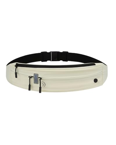 WATERFLY Running Belt Fanny Pack:Phone Holder Belt for Men Women - color: off-white