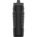 Under Armour Squeeze Water Bottles, 32 oz Water Bottles, Sideline Sports Water Bottle with Quick-Shot Lid, Quick & Easy Hydration, Gym Water Bottles, Squeeze Bottle, 1 32oz Bottle - color: Black/Pitch Grey