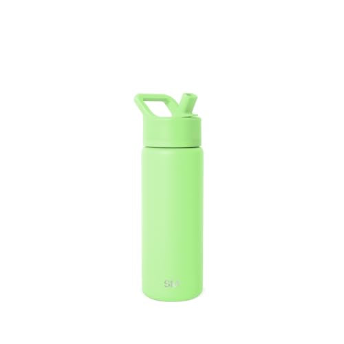 Simple Modern Insulated Water Bottle with Straw | 18oz | Green - color: Baja (Pack of 1), style: 18oz