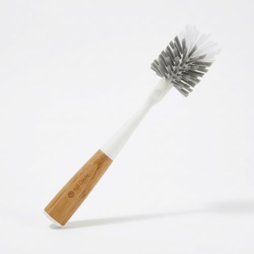 Full Circle Upstanding Bottle Brush, Deep Cleans Water Bottles, White