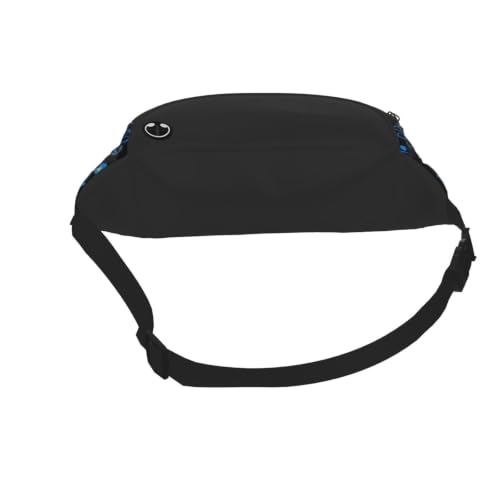 Dujiea Fanny Pack, Scattered Dog Paw Prints Waist Bag With Headphone Hole Belt Bag Adjustable Sling Pocket Fashion Hip Bum Bag For Women Men Kids Outdoors Casual Travelling Hiking Cycling - color: Scattered Dog Paw Prints