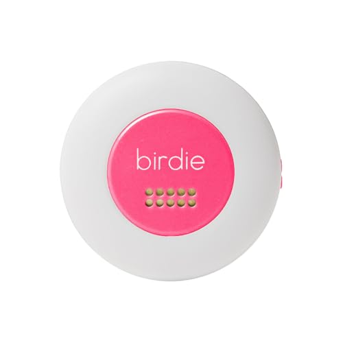 She's Birdie - The Original Personal Safety Alarm Disc for Bikes, Hikes, and Late Nights - Loud Siren, LED Light for Extra Visibility, Rechargeable, Handsfree, Lightweight, Water Resistant (Hot Pink) - color: Hot Pink