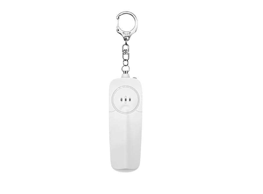 Safesound Personal Alarm - 130dB Self Defense Rechargeable Security Keychain for Women Girls Kids Elderly (White, 1)