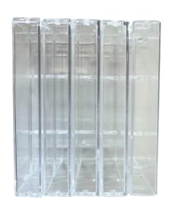 Cassette Tape Storage Cases, Clear Plastic (5)