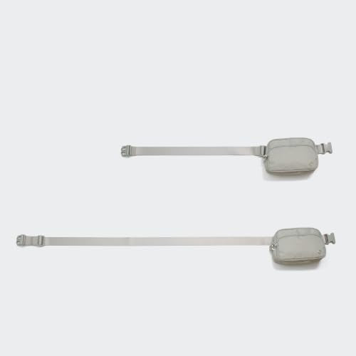 Pander Nylon Crossbody Belt Bag with Excess Strap Keepers - color: Light Gray