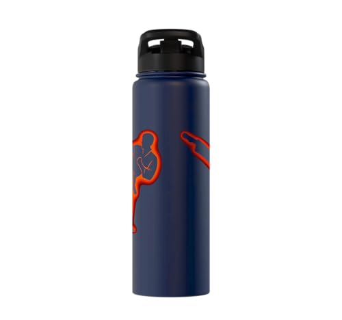 Taekwondo, Karate, Martial Arts, Boys Kids Men, Karate Kick Stainless Steel Insulated Water Bottle - color: Navy Blue