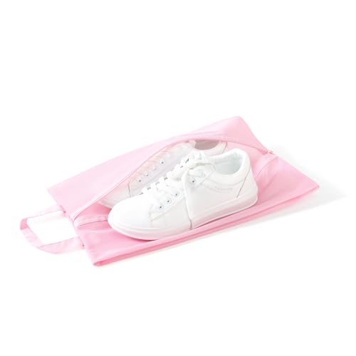 pack all Shoe Bag for Travel, Water-Resistant Shoe Pouch for Sports - color: Pink, style: 2 Pack