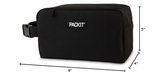 PackIt Freezable Snack Box, Black - color: Black, size: Medium