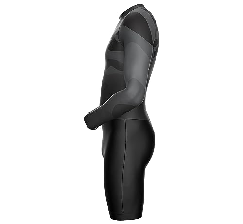 Sparx Long Sleeve Winter Cycling Thermal Skinsuit Pro Team Bicycle Suit Bike Racing Suit Cycle Kit 3D Pad - color: Black Camo, size: 3X-Large