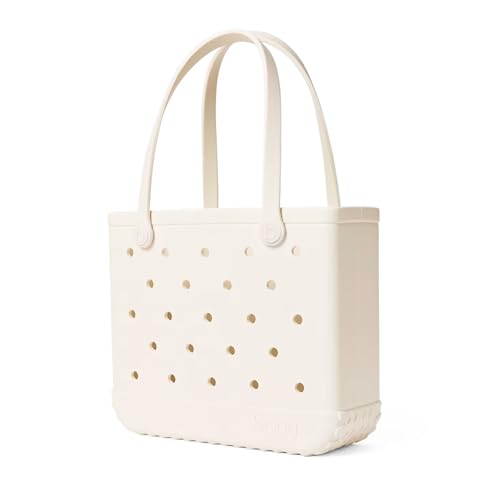 BOGG BAG Medium Tote – 15” x 12.5” x 5” – Essential Bags for Beach, Pool, Boat, Sports, Tailgating, Cruise, Travel - color: Coconut