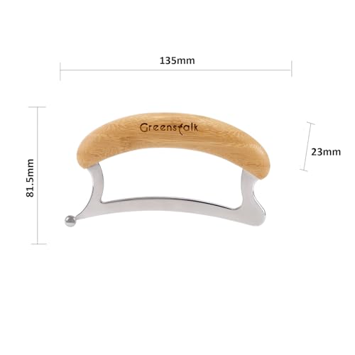 Greenstalk Stainless Steel Gua Sha Muscle Scraper Tool for Muscle Relief, Wooden Massage Tools,Body Guasha Tool, Portable Body Scrapers Tool for Neck, Back, Feet Recovery. - size: Single