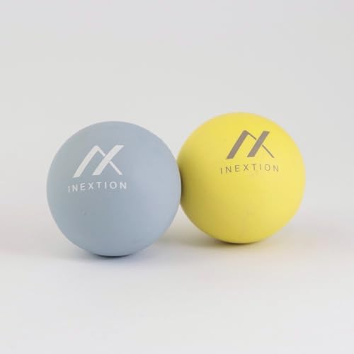 High-Density Therapy Massage Balls(2-Pack), Blue + Yellow(65D+50D) - color: Tranquil Blue + Dawn Yellow (65d+50d)