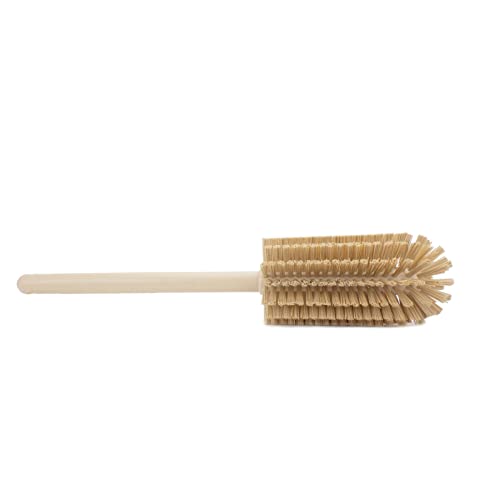 SPARTA Large Water Bottle Brush Ideal for Wide-Mouth Jars, Bottles and Tumblers, Dishwashing Tool with Handle for Home and Commercial Kitchens, Plastic, 16 Inches, Tan, (Pack of 4) - color: Tan