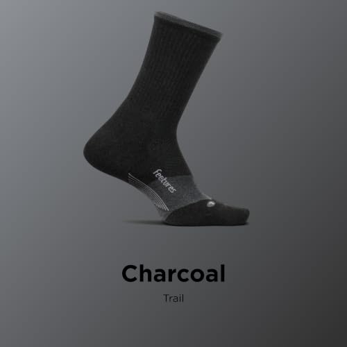 Feetures Elite Light Cushion Mini Crew Sock - color: Charcoal (1 Pair), size: Small