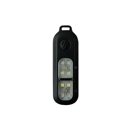 130DB Rechargeable Personal Alarm | One-Button Alarm | 4 Flash Light Modes | Equipped with a Back Clip | Free Keychain Included | Ideal for Women, Kids and the Elderl（Black - color: Black