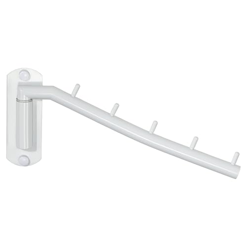 Alise Swing Clothes Hanger Rack,Swivel Garment Hanger Wall Mount,White,1P - color: White, size: 1005 (1 Pack)