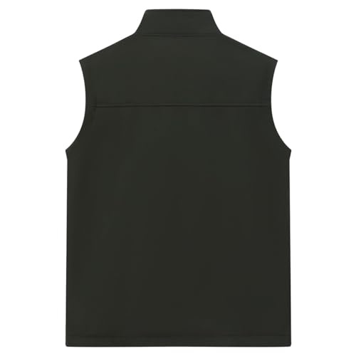 Msmsse Men's Outerwear Lightweight Vest Standing Collar Puffer Sleeveless Jacket for Hiking Running Golf - color: A-army Green, size: X-Large