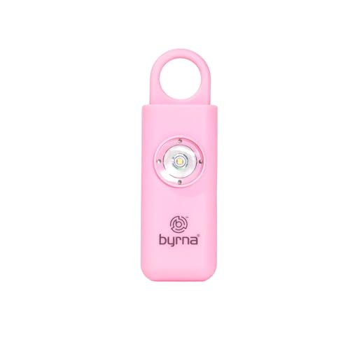 Byrna Banshee Personal Safety Alarm - 130db Loud Military Grade Self Defense Emergency Keychain Siren Device with LED Strobe Alert Light for Women, Men, Children, Elderly, Hikers and Runners (Pink) - color: Pink
