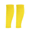 Sun Protection Leg Sleeves, Sports Compression Leg Cooling Ice Silk Sleeves with Anti-slip Silicone Strips - color: Yellow