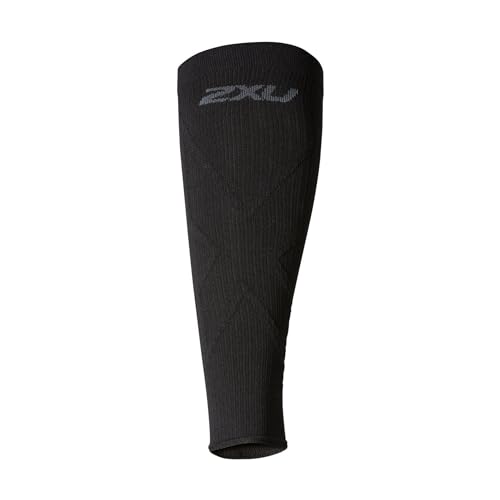 2XU Unisex X Compression Calf Sleeves - color: Black/Black, size: Large