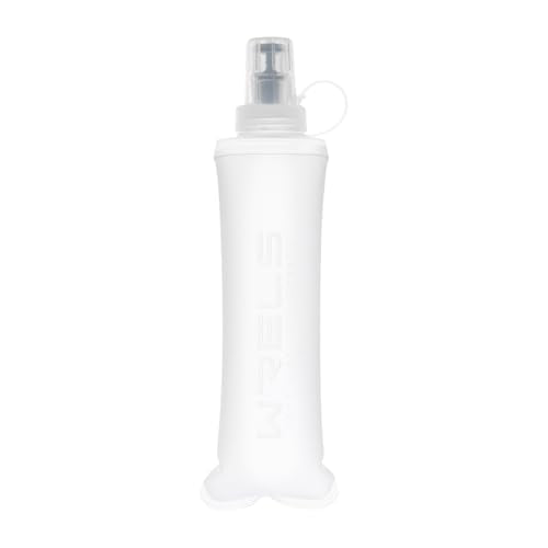 WRELS Soft Flasks Running Water Flask Folding Soft Water Bottles Small for Outdoor Sports Hiking Hydration Pack 5oz/8oz/17oz(WHITE,8oz) - color: White, style: 250ml/8oz