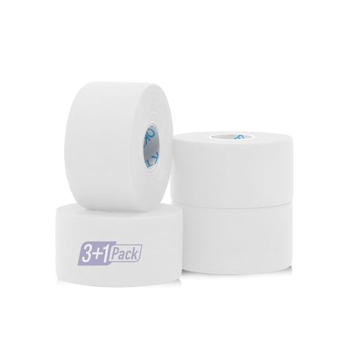 OK TAPE Athletic Sports Tape 4 Packs 45ft Per Roll Strong Adhesion - color: White, size: 1.5" x 15yards - 4 Rolls