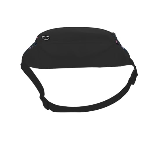 Dujiea Fanny Pack, Botanical Dragonflies Waist Bag With Headphone Hole Belt Bag Adjustable Sling Pocket Fashion Hip Bum Bag For Women Men Kids Outdoors Casual Travelling Hiking Cycling - color: Botanical Dragonflies