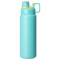 30oz Blue Insulated Water Bottle with Carry Handle for Gym & Commute - color: Blue