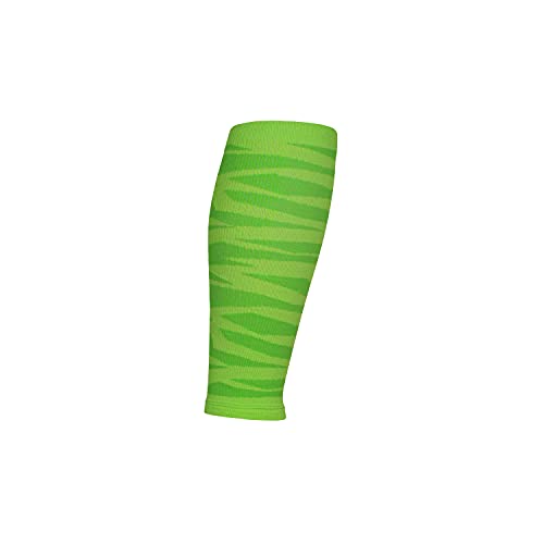 Calf Compression Sleeve for Men and Women - 20-30mmHg, Shin Splint, Running, Leg Pain, Calf Cramps and Recovery - color: Run Lite - Tiger Stripe Volt, size: Extra Small