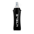 WRELS Soft Running Water Flask Soft Flasks Collapsible Soft Water Bottles Small BPA-Free for Sports Hiking Hydration Pack 5oz/8oz/17oz(BLACK,17oz) - color: Black, style: 500ml/17oz