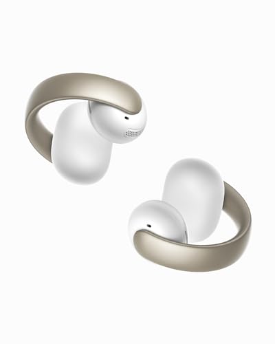 Soundcore AeroClip by Anker Open Ear Earbuds, Clip On Earbuds, Open Ring - color: Champagne Mist