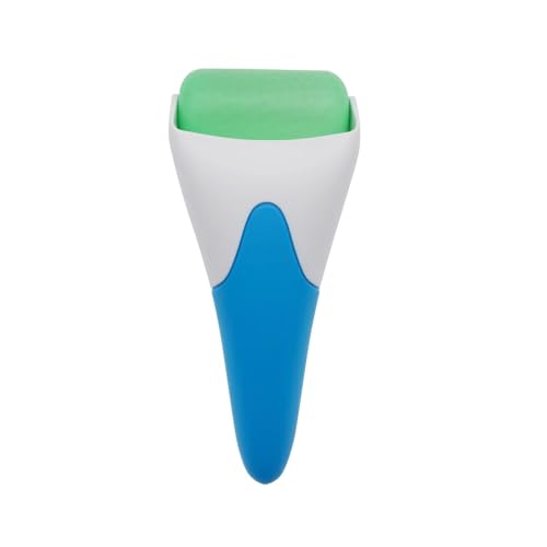 3 in 1 Ficial Face Ice Jade Roller and Gua Sha Tool, 100% Natural Real Jade Anti-Wrinkle Face Eye Neck Massager Tool, Reduce Wrinkles, Puffiness, Migraine, Redness, Pain and Injury (Blue) - color: Blue