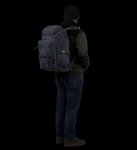 35L Tactical Backpack Military Rucksack MOLLE Quick-Access Flap EDC Pack for Hiking Camping Travel Work Bugout Emergency - color: Black