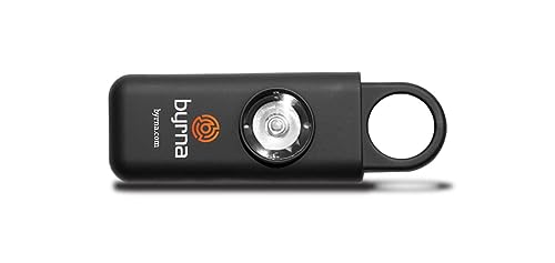 Byrna Banshee Personal Safety Alarm - 130 dB Loud Military Grade Self Defense Emergency Keychain Siren Device with LED Strobe Alert Light for Women, Men, Children, Elderly, Hikers and Runners (Black) - color: Black