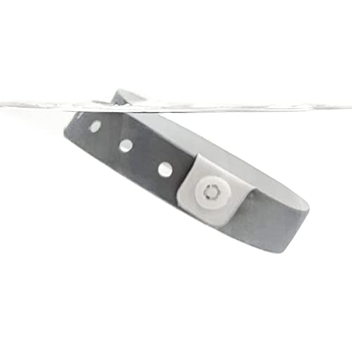 Plastic Party Silver Wristband 100 Pack, Vinyl Wristband for Event - color: Silver