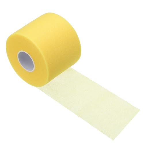 Pre Wrap Tape, Non-Slip Grip Cushion Wrap Prewrap Athletic Tape- Fitting for (Tennis- Badminton - Pickleball - Sports) - color: Yellow
