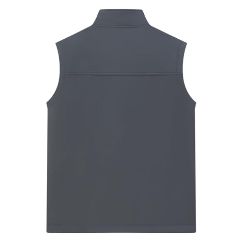 Msmsse Men's Outerwear Lightweight Vest Standing Collar Puffer Sleeveless Jacket for Hiking Running Golf - color: A-grey, size: Medium